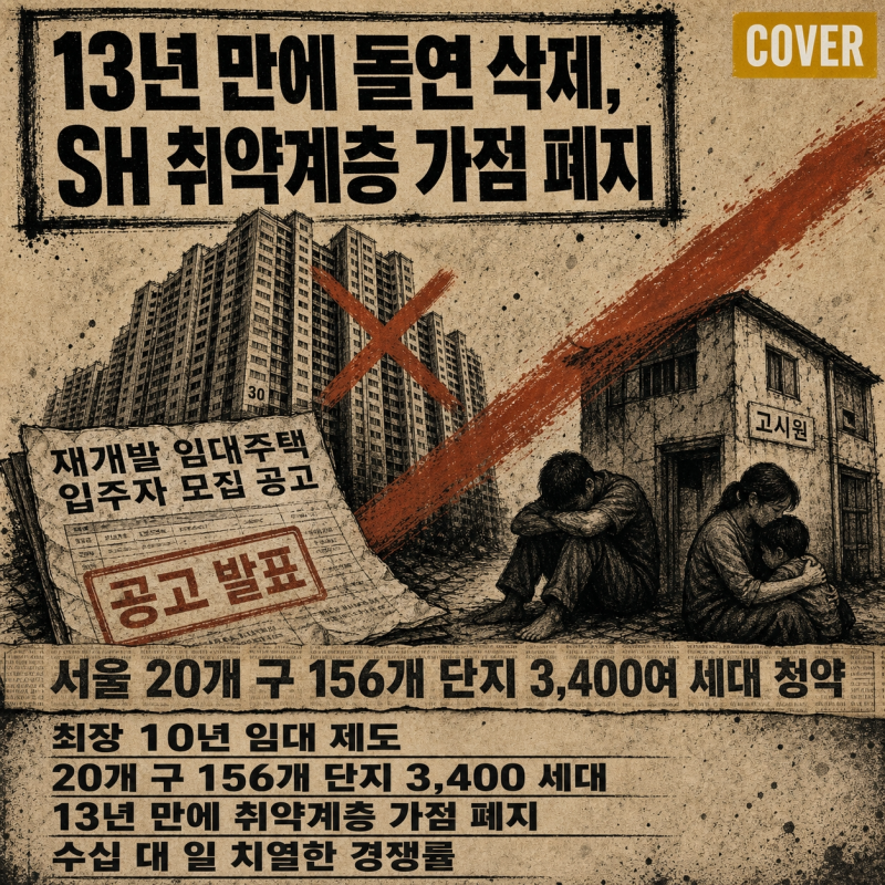 SH공사 재개발 임대주택 '취약계층 가점 폐지' 논란 총정리