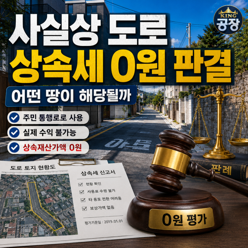 사실상 도로 상속세 0원 판결 | 어떤 땅이 해당될까