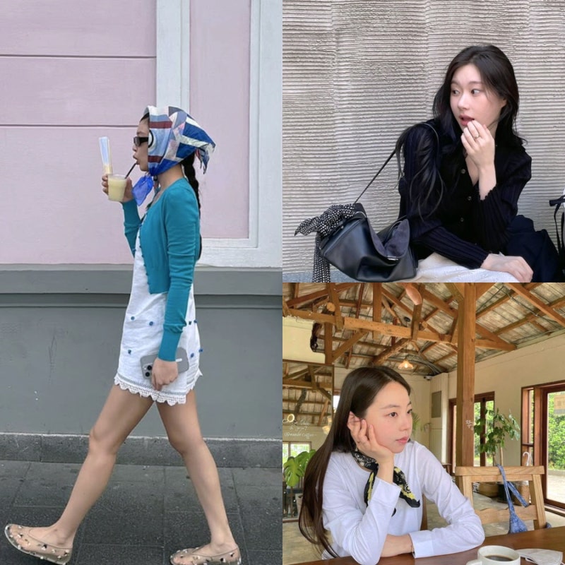 명품 실크 스카프 예쁘게 매는법 활용법 총정리