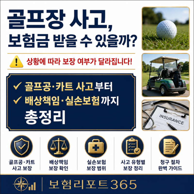 골프장 사고 보험금 받을 수 있을까?