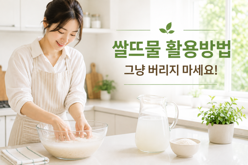 쌀뜨물 활용방법 그냥 버리지 마세요 이렇게 활용해 보세요