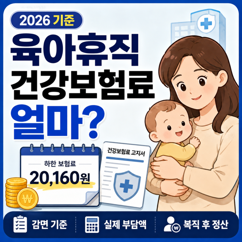 육아휴직 건강보험료 얼마? 감면 기준과 복직 후 정산 방법