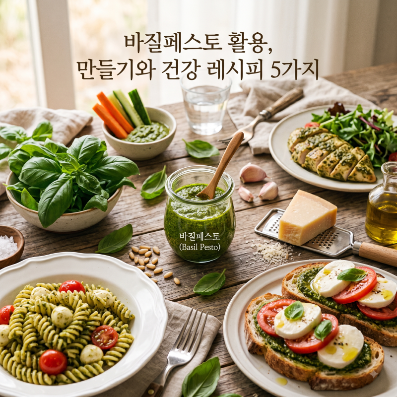 바질페스토 활용, 만들기와 건강 레시피 5가지