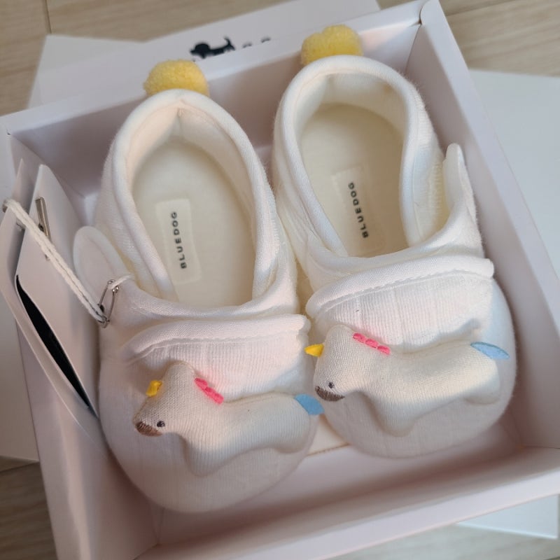카톡 임신축하선물 신생아 신발 블루독베이비 매직포니 폼폼덧신 리뷰