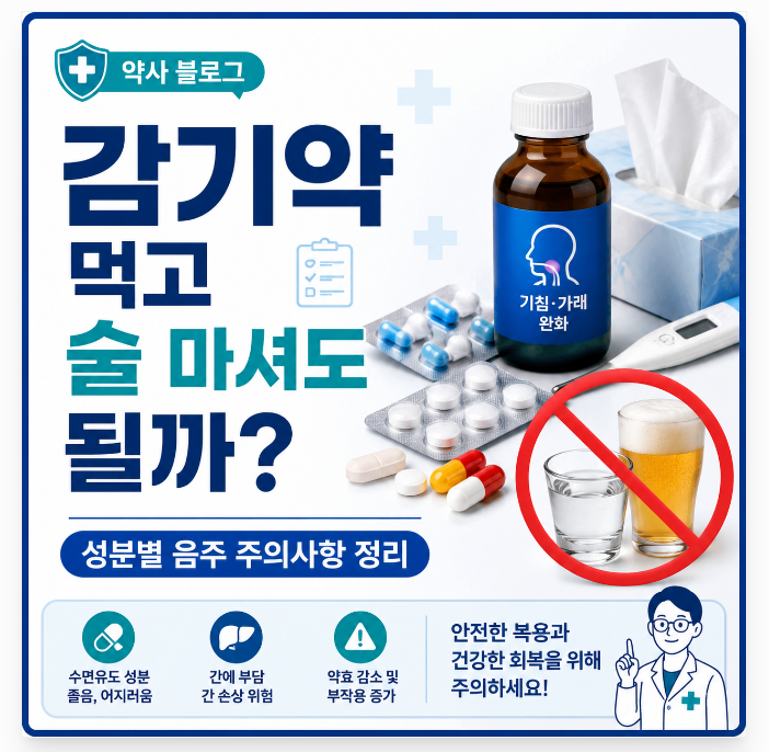 감기약 먹고 술 마셔도 될까? 약사가 성분별로 정리해드립니다
