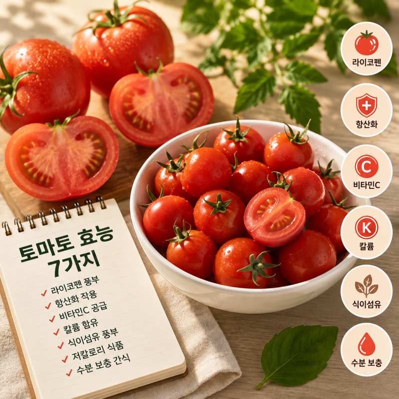 토마토 효능 7가지! 방울토마토·아침에 먹으면 좋은 점까지