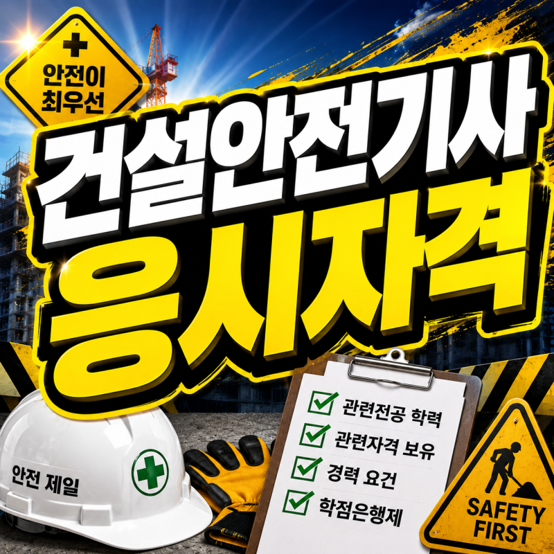 건설안전기사 응시자격, 4년제 타전공은 48학점으로 준비 가능한데 산업안전기사 먼저 취득....