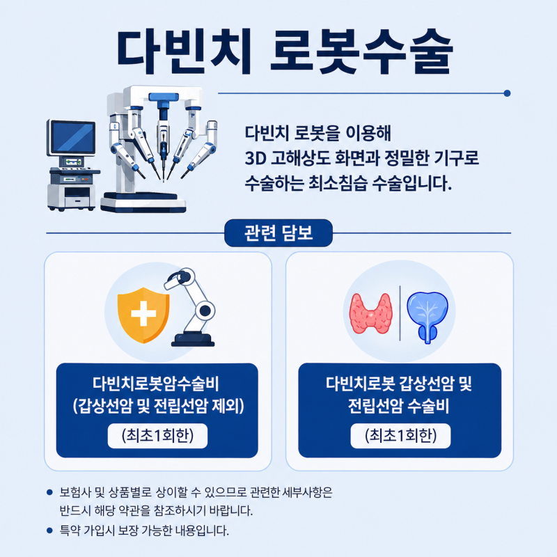 다빈치 로봇수술비란? 보장 대상과 갑상선암·전립선암 구분 정리