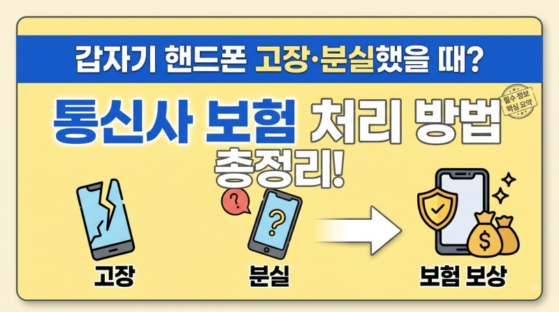 [정보] 갑자기 핸드폰 고장·분실했을 때? 통신사 보험 처리 방법 총정리! (파손/분실 완벽 가....
