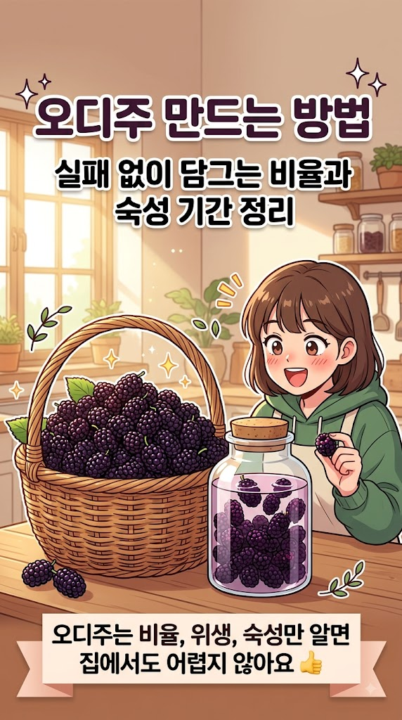 오디주 만드는 방법, 실패 없이 담그는 비율과 숙성 기간 정리