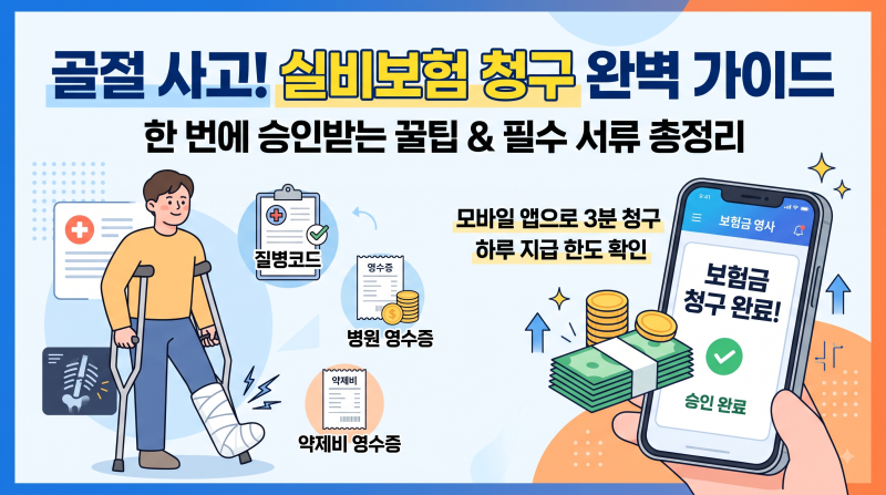 갑작스러운 골절 사고, 실비보험 완벽하게 청구하는 방법 및 필요 서류 총정리
