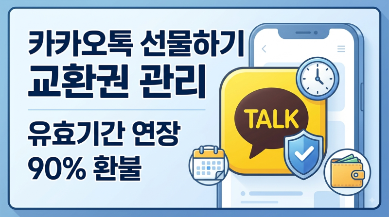 카카오톡 선물하기 받은 교환권 유효기간 연장하고 환불받는 방법