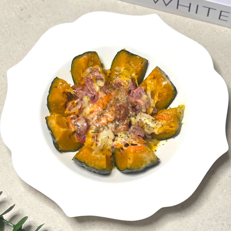 훈제 오리 단호박 찜 만들기 다이어트 미니 단호박 요리 전자레인지 찌는법