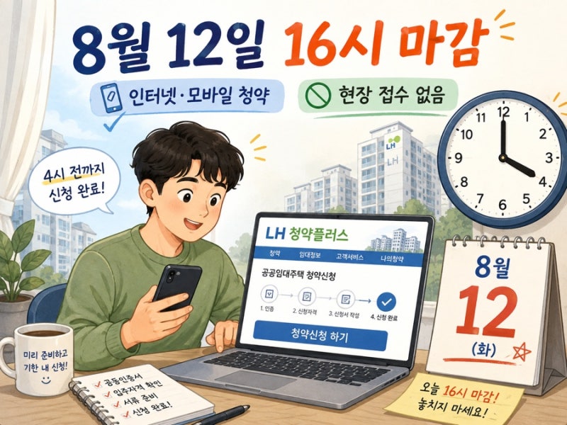 의정부 10년 공공임대 예비입주자, 8월 12일 16시 전 확인할 것