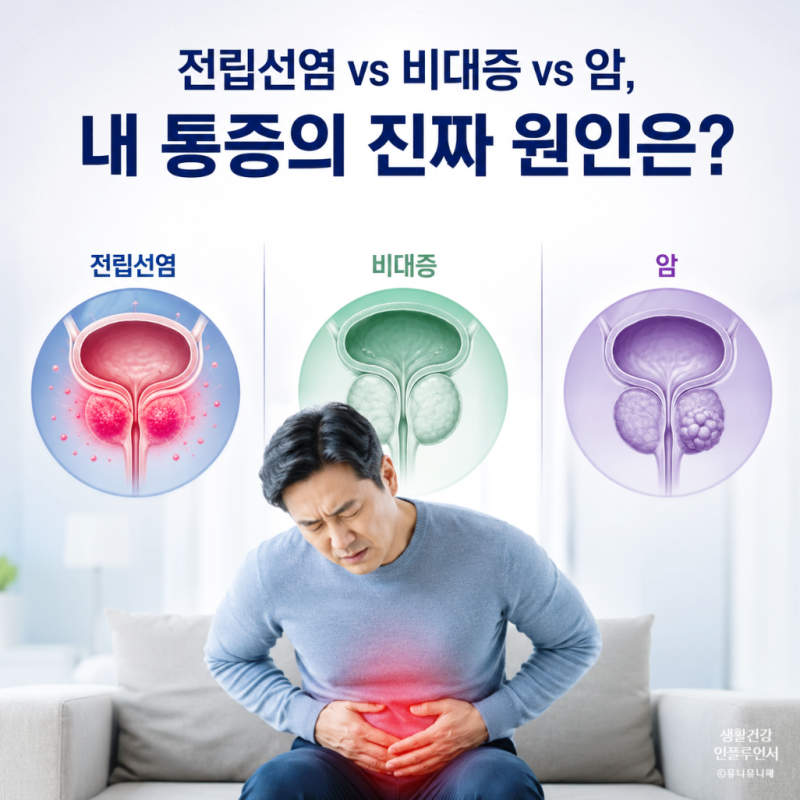 전립선통증 어디가 아플까? 전립선염, 전립선비대증, 전립선암 증상 구별법