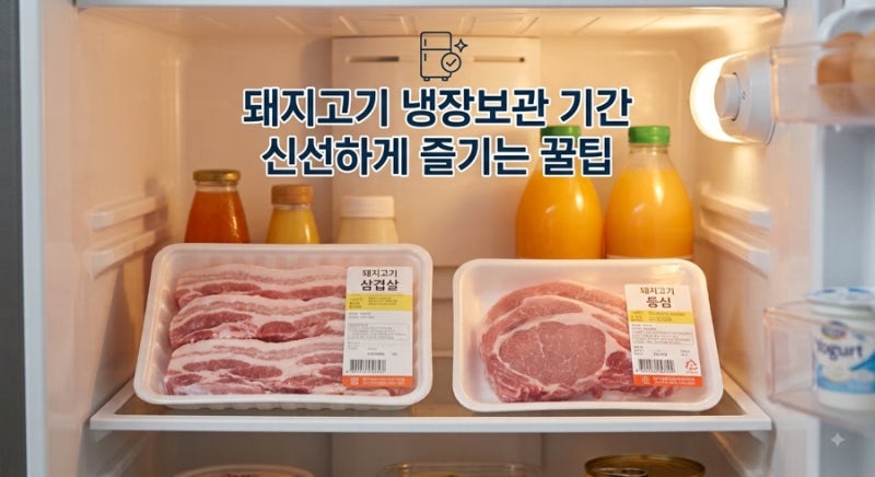냉장보관한 돼지고기 겉 표면이 미끈하다면?상한 고기 냄새와 색깔 특징
