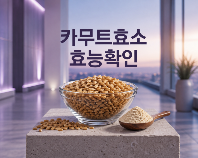 카무트효소 효능, 소화 도움 근거와 밀·글루텐 주의사항