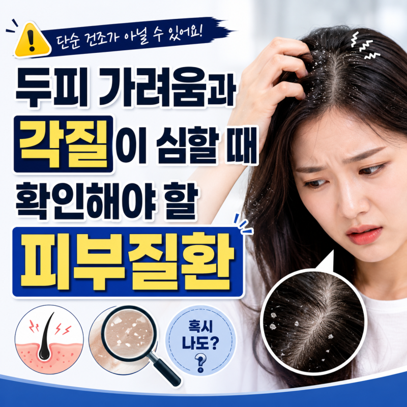 두피 가려움과 각질이 심할 때 확인해야 할 피부질환