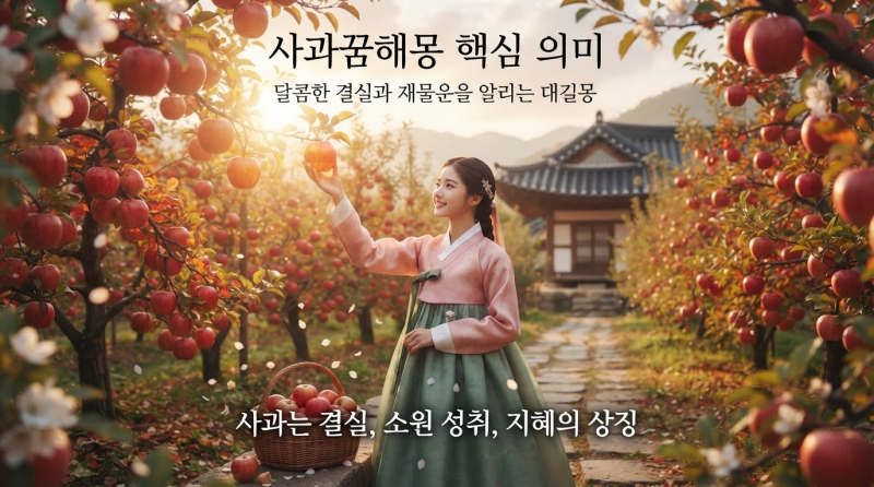 사과꿈해몽 혹시 달콤한 재물운이 터지는 길몽일까?