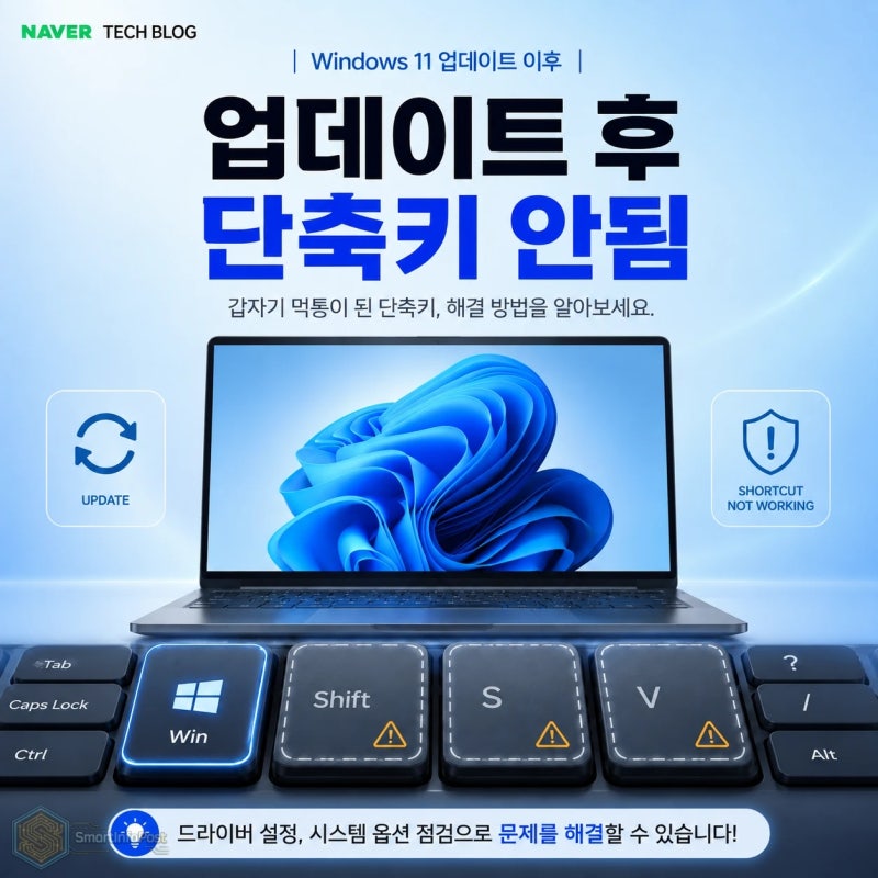 윈도우11 업데이트 후 단축키 안됨, 일부 키만 먹통일 때 해결 방법