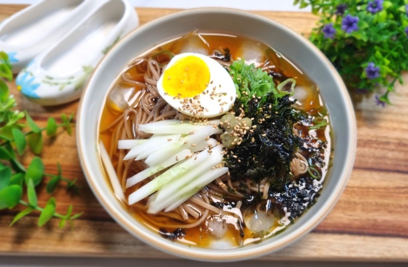 저당 저칼로리 메밀소바소스로 간단하게 만든 시원한 냉메밀소바