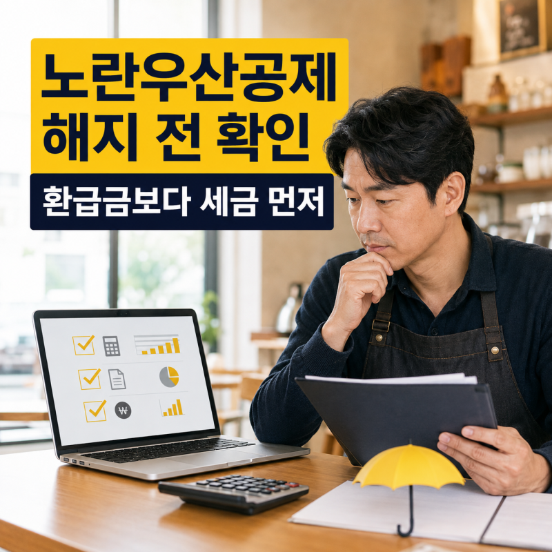 노란우산공제 해지방법, 환급금 세금과 재가입 불이익 확인