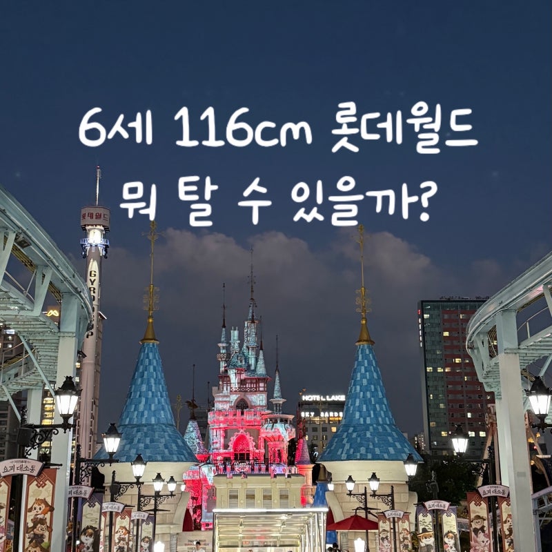 6세 아이와 폭염에 롯데월드 다녀온 후기, 120cm 이하 어린이 놀이기구 키제한 총정리 (최신ver.....