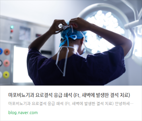 마포 비뇨기과 결석은 통증부터 치료까지 크기와 위치가 중요해