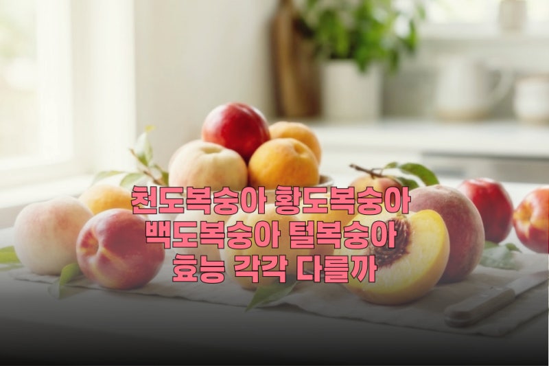 천도복숭아 황도복숭아 백도복숭아 털복숭아 효능 각각 다를까