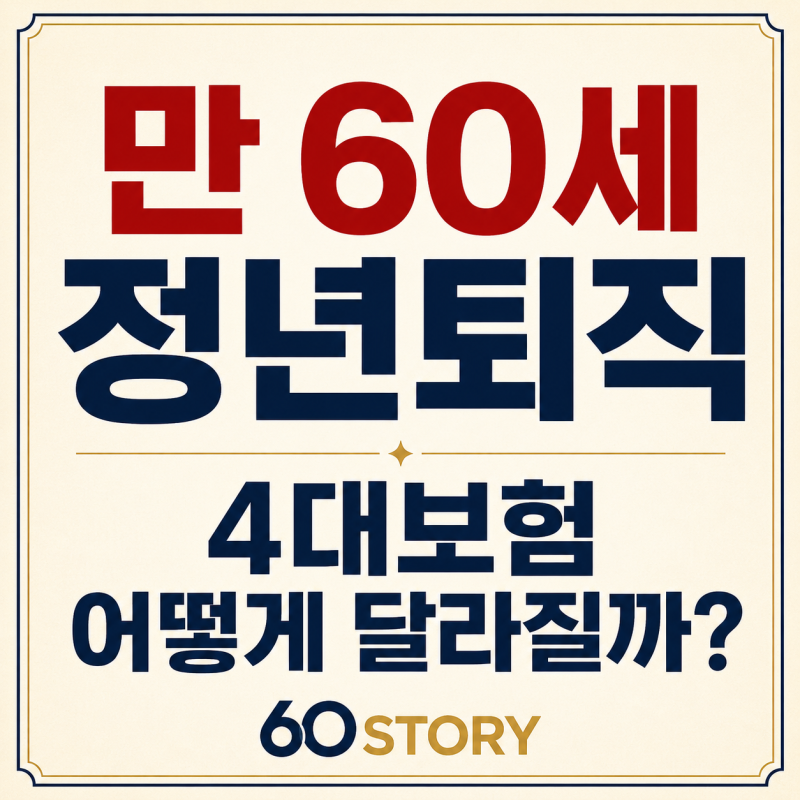 만 60세 정년퇴직 시 4대보험 자격변화 총정리 : 국민연금·건강보험·고용보험·산재보험 옵....