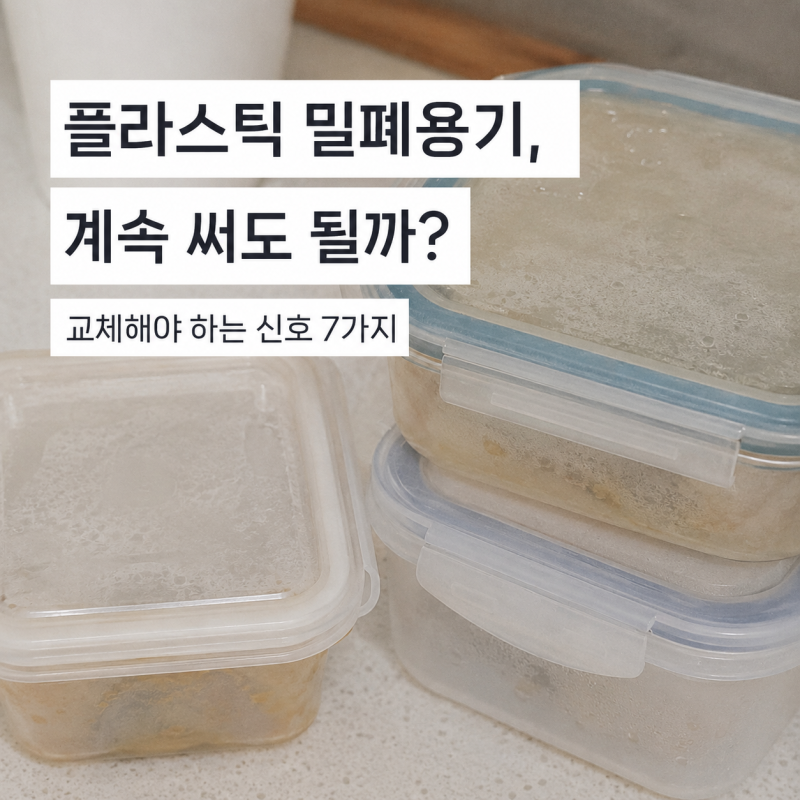 플라스틱 밀폐용기, 계속 써도 될까? 교체해야 하는 신호 7가지