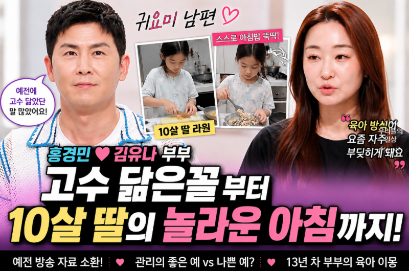 홍경민 프로필 나이, 와이프 김유나 누구? 결혼 13년 집 아파트·딸 라원이 일상