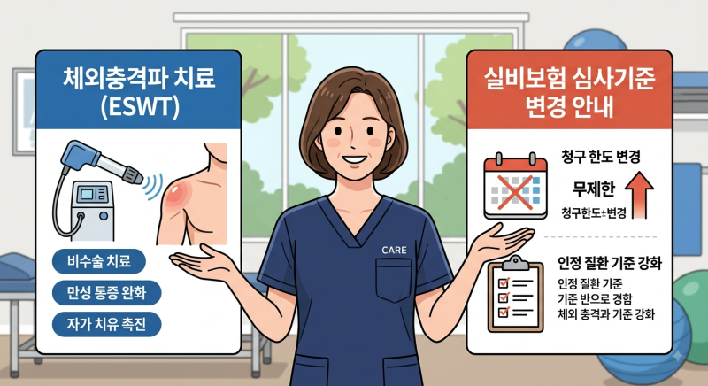 변경된 체외충격파 치료(ESWT) 심사기준