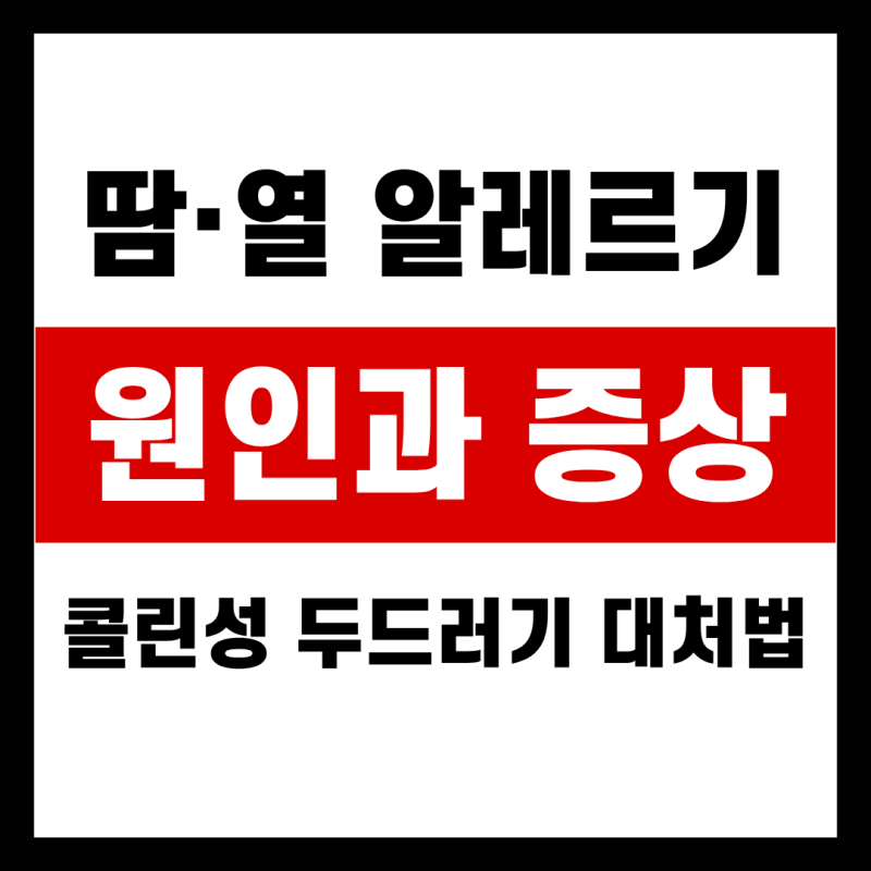 땀·열 알레르기 원인과 증상, 콜린성 두드러기 대처법