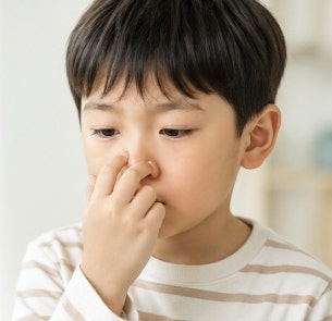 환절기 어린이 유아 비염 증상,아이 아기 콧물 신생아재채기 구별법