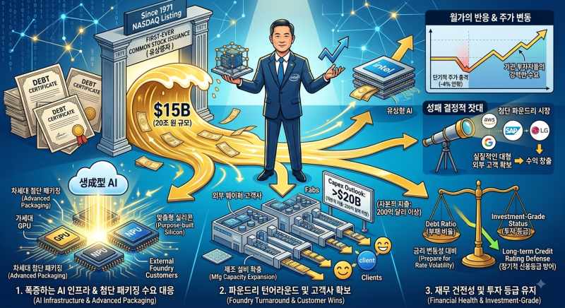 거대 자본과 마주한 반도체 거인들: 엔비디아 'AI 팩토리' 전략 vs 인텔 파운드리 '20조 승부수'