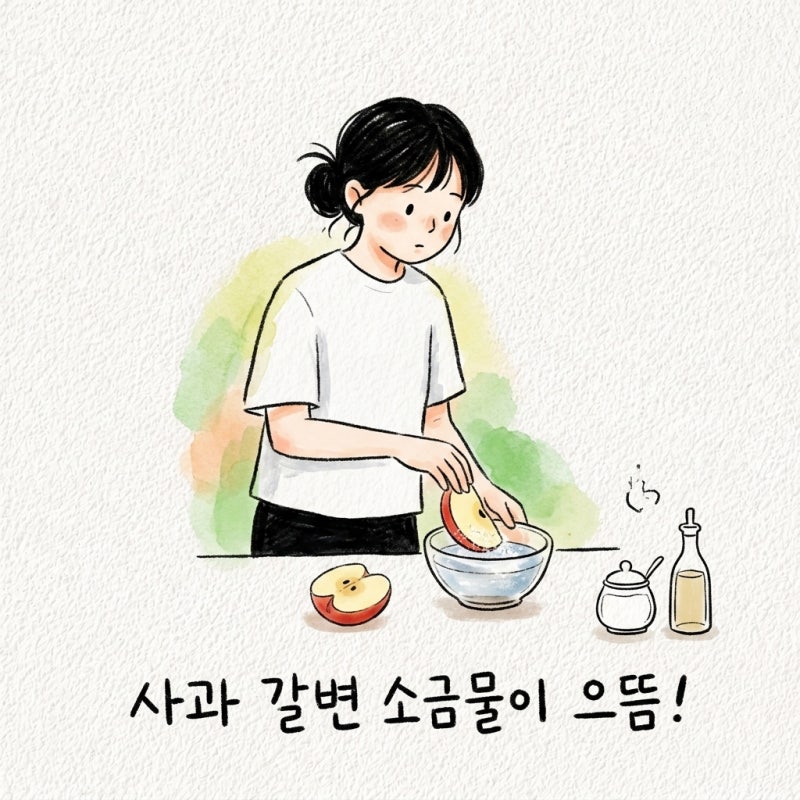 사과 갈변 원인과 방지 방법 소금물 설탕물 식초 중 뭐가 나은지