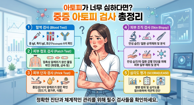 아토피가 너무 심하다면? 중증 아토피 검사 총정리