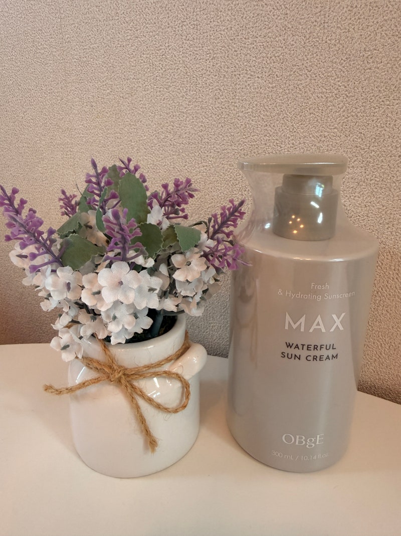 오브제 맥스 워터풀 선크림, 촉촉하게 바르는 대용량썬크림 남자썬크림 추천!