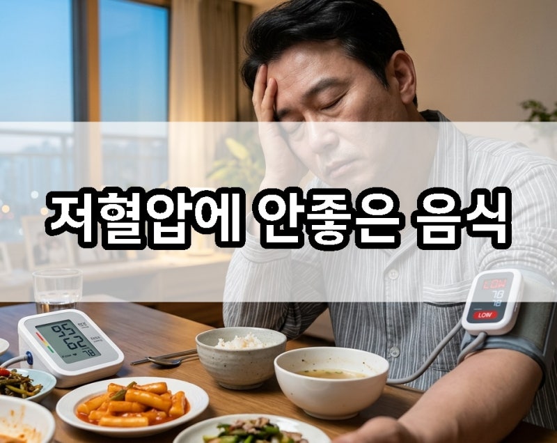 저혈압에 안좋은 음식 4가지와 식후 어지럼증 예방법