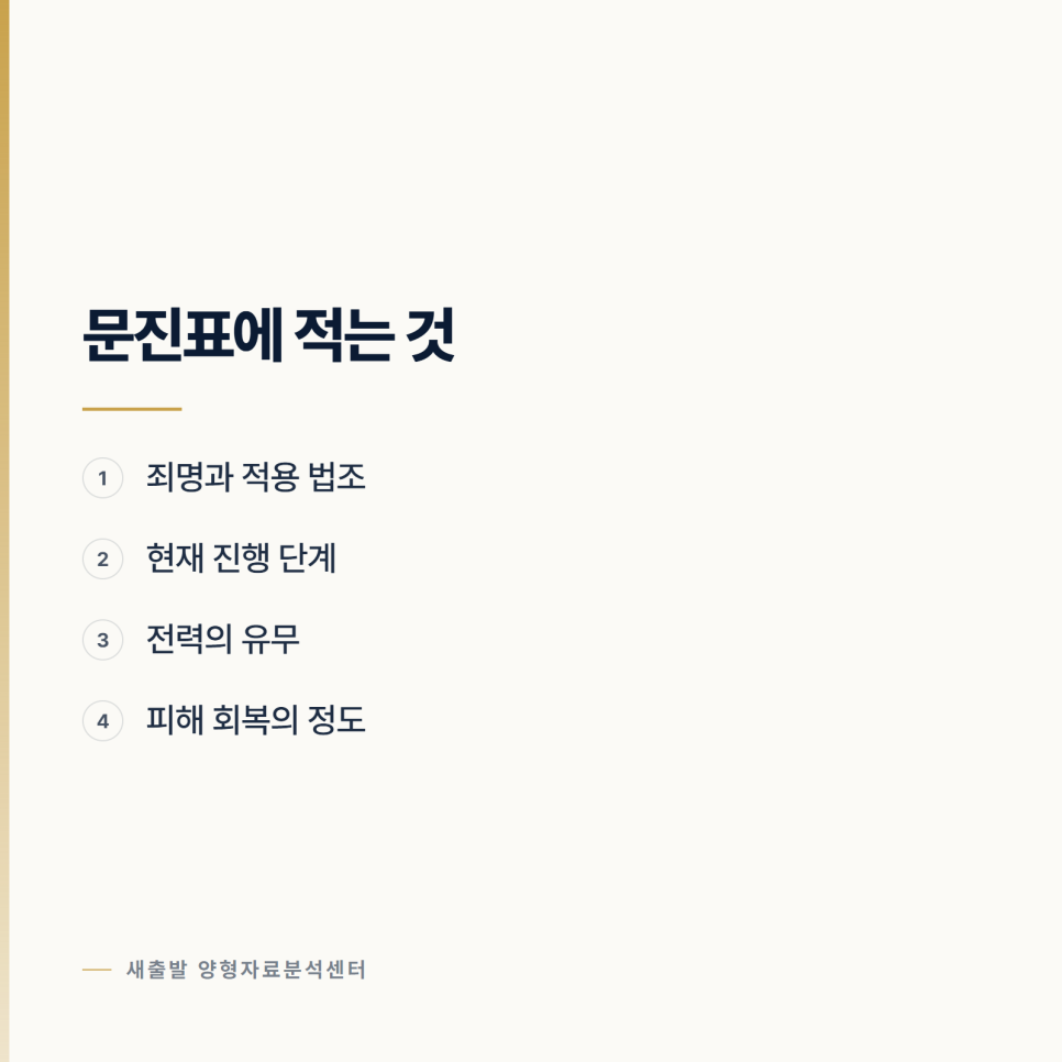 [양형자료] 준비는 문진표에서 시작합니다 관련 사진