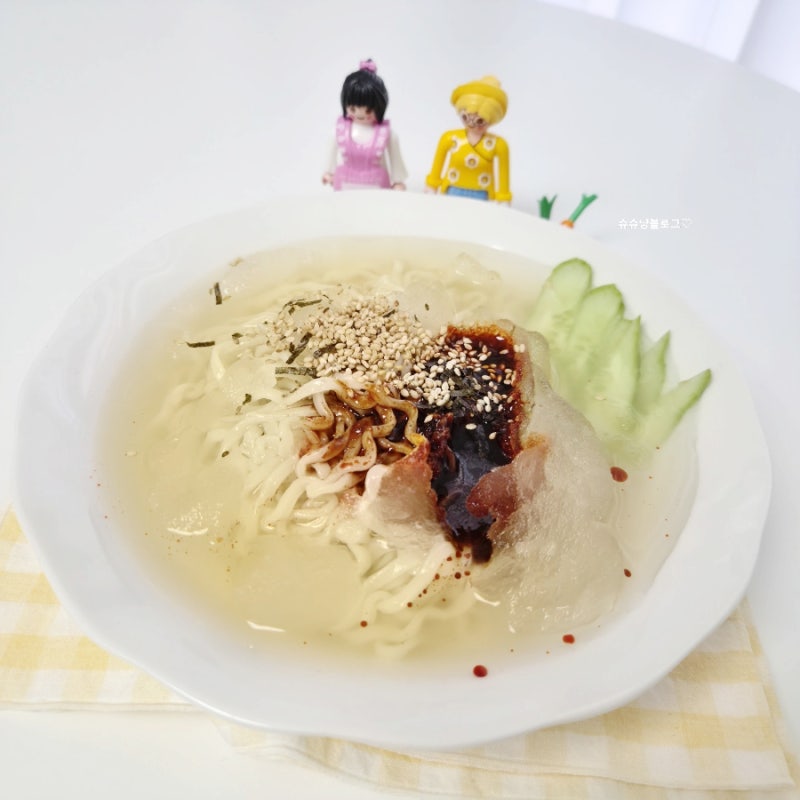 집에서 만드는 시원한 면 요리 불닭 냉면 레시피