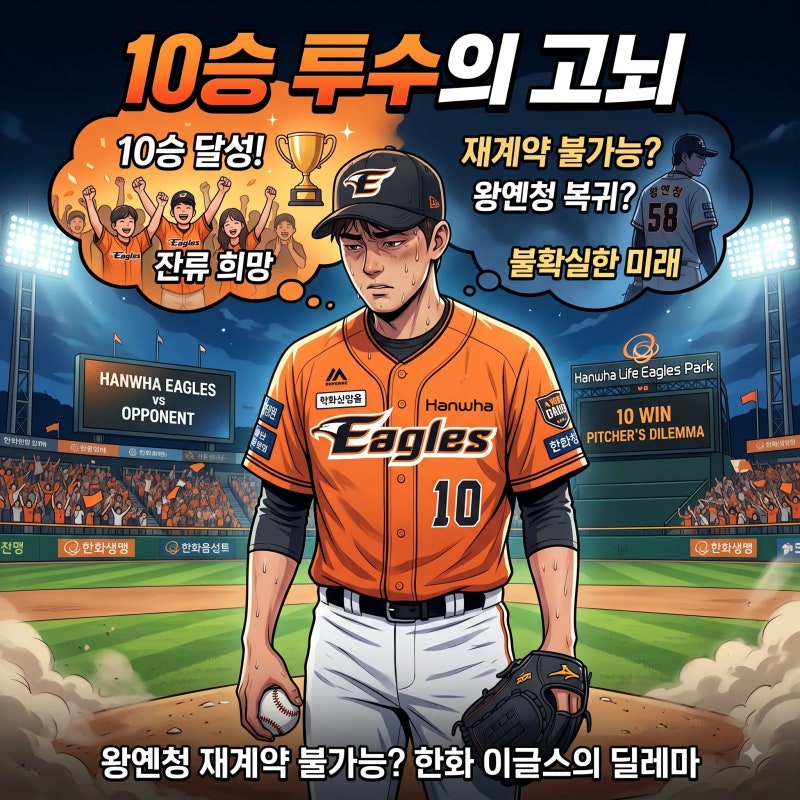 왕옌청 재계약 불가능? 한화 이글스 10승 투수의 딜레마