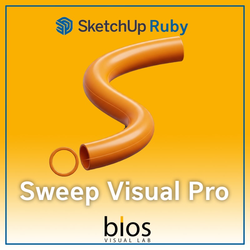 [스케치업 필수 루비] 'Sweep Visual Pro' 복잡한 곡선 모델링을 한 번에!