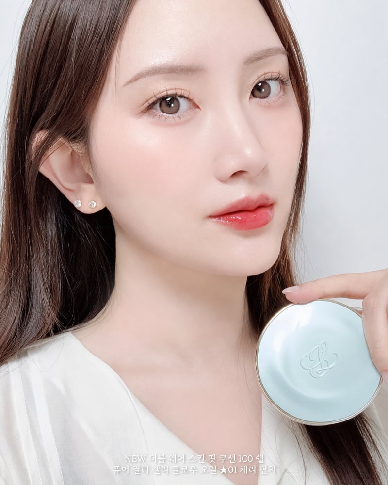 에스티 로더 더블 웨어 스킨 핏 쿠션 & 젤리 글로우 오일로 여름 클린걸 메이크업