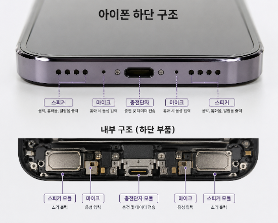 아이폰14프로 침수 후 충전 안됨? 충전단자 물 유입이 위험한 이유[충전단자수리비용]