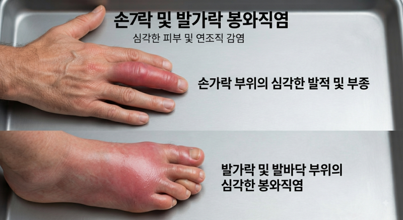 손가락·발가락 붓고 열난다면 꼭 봐야 할 봉와직염 원인 5가지