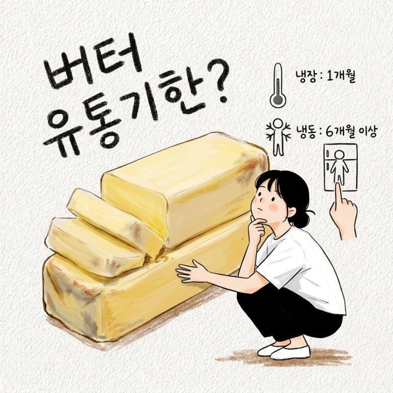 버터 유통기한 지나도 되는지와 냉장 냉동 기준 정리