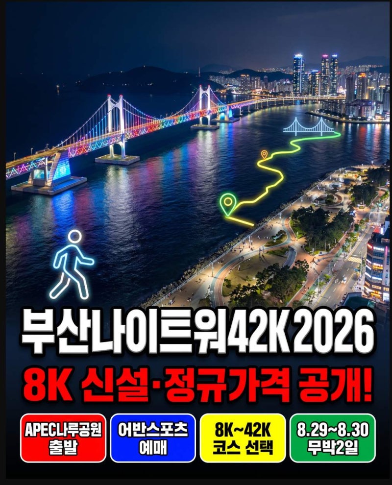 부산 야간 걷기 도전 계획 중이라면, 나이트워크42K 코스별 금액 직접 알아본 현실 후기