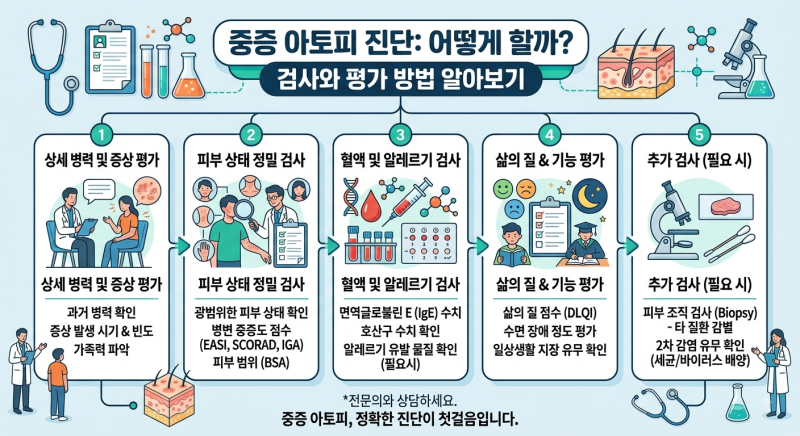 중증 아토피 진단은 어떻게 할까? 검사와 평가 방법 알아보기